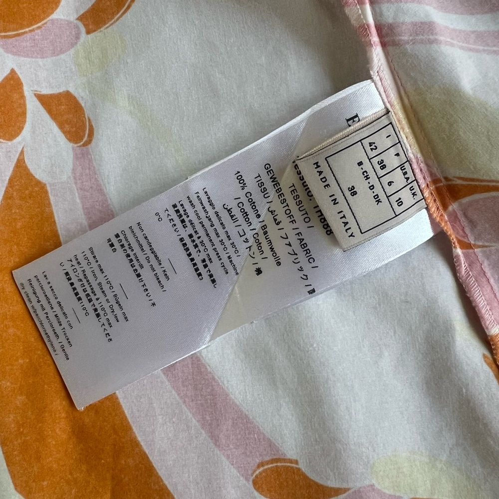 Emilio Pucci Yellow Orange Pink White Printed Mini Dress - Picture 7 of 10